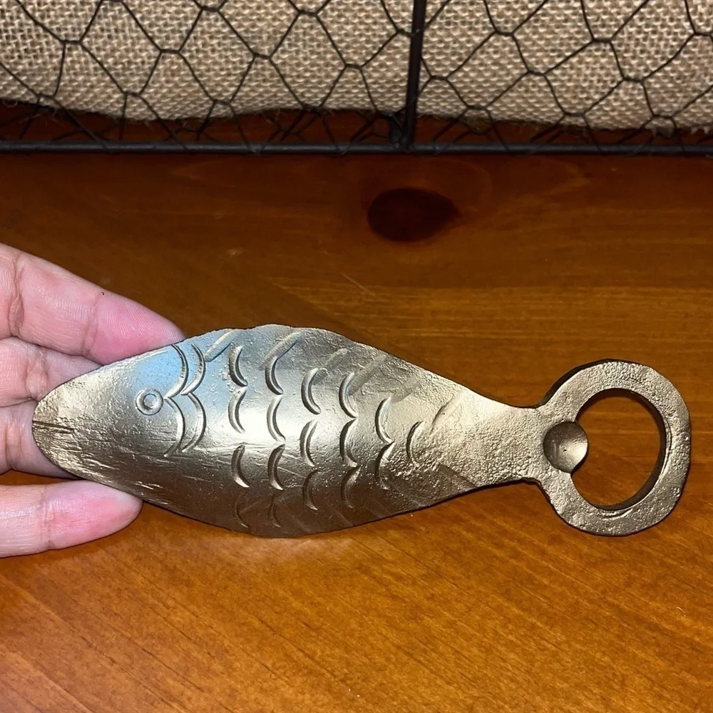 None pewter fishbottle